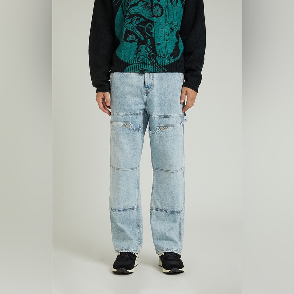 Pacsun Dylan Baggy Jeans Carpenter Light Blue 30x32 Baggy